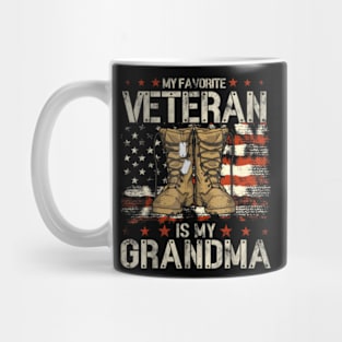 Mother's Day My Favorite Veteran Is My Grandma Proud Mug